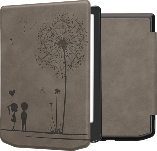 Pouzdro KW Mobile - Dandelion Love - 23SC001C - pro Pocketbook 629 Verse / 634 Verse Pro / Color - šedé
