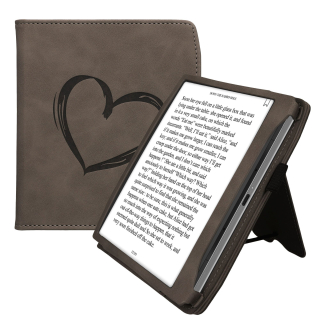 Pouzdro KW Mobile - Brushed Heart - 23RX002C - pro Pocketbook 700 Era / 700 Era Color - šedé