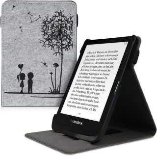 Pouzdro KW Mobile - Dandelion Love - KW4760310 - pro Pocketbook 616/617/627/628/632/633 - barva černá, šedá