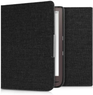 Pouzdro KW Mobile - Fabric Flip - KW4677519 - pro Pocketbook 740/741 - tmavě šedé