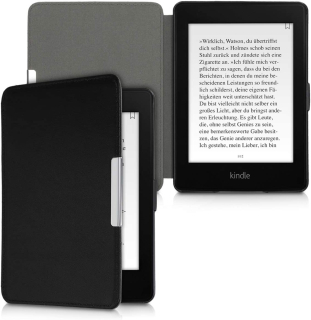 Pouzdro KW Mobile (Kalibri) - Real Leather - KA5626601 - pro Amazon Kindle Paperwhite 5 (2021) - černá kůže
