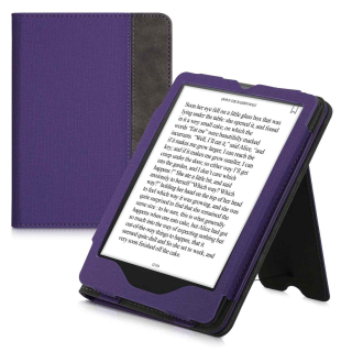 Pouzdro KW Mobile Double Leather - KW5626105 - pro Amazon Kindle Paperwhite 5 (2021) - šedá, fialová
