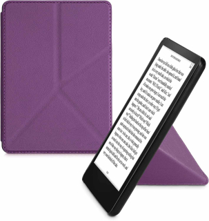 Pouzdro KW Mobile - Origami Violet Leather - KW5715838 - pro Amazon Kindle Paperwhite 5 (2021) - fialové