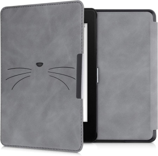Pouzdro KW Mobile - Meow Meow - KW4897514 - pro Amazon Kindle Paperwhite 4 (2018) - šedé