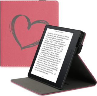 Pouzdro KW Mobile - Brushed Heart - KW4941808 - pro Amazon Kindle Oasis 2/3 - červené