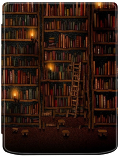 Pouzdro B-SAFE LOCK 3485, obal na Pocketbook 743G InkPad 4 a Pocketbook 743C InkPad Color 2 - motiv Bookcase, magnetické zavírání, AutoSleep