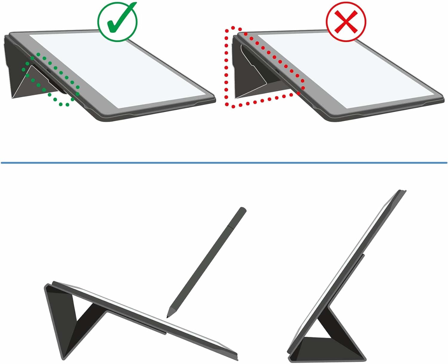 Originální pouzdro se stojánkem z PU kůže Amazon Kindle Scribe