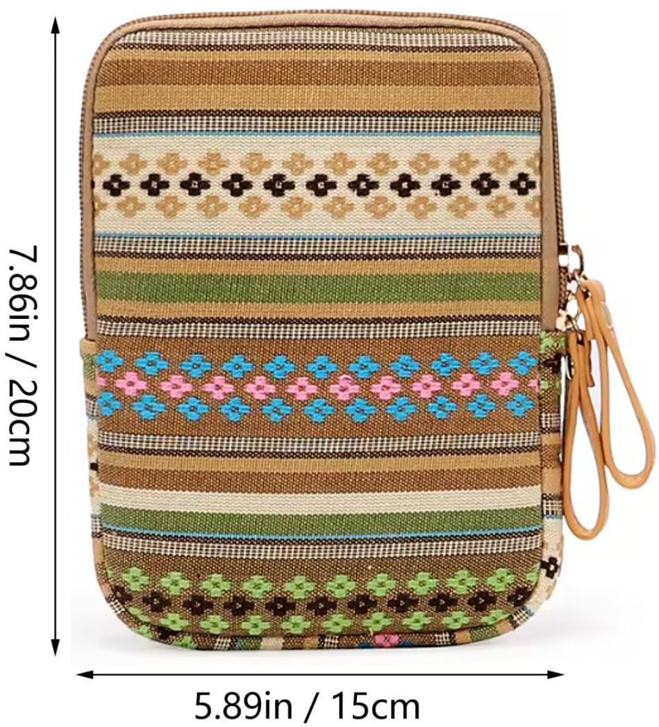 Obal ARMORI Zipper Z082 Brown Cross - textilní pouzdro univerzální