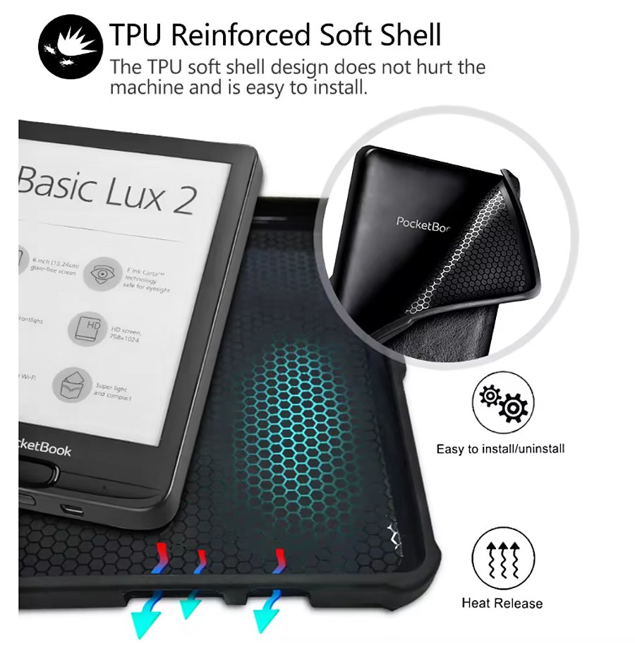 Pouzdro pro Pocketbook 616 / 617 / 618 / 627 / 628 / 632 / 633 - Origami